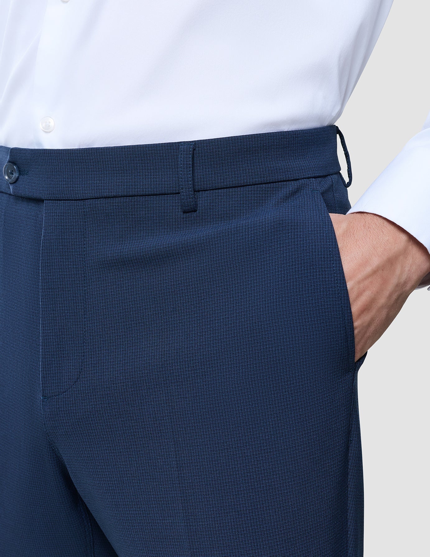 Essential Suit Pants Slim Navy Checks